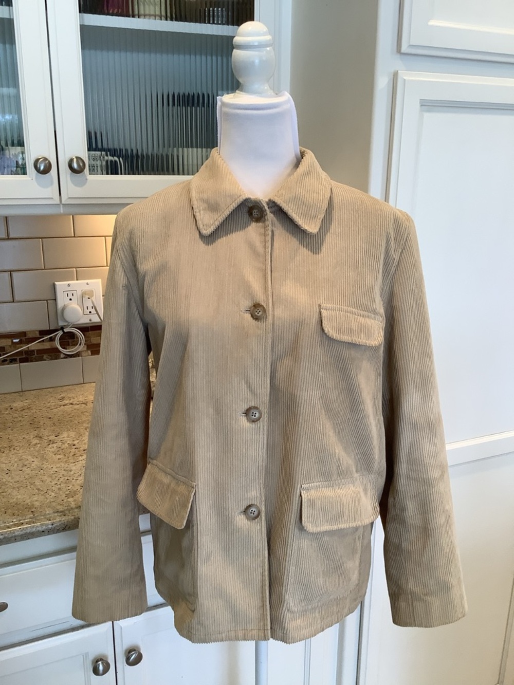 J. Crew Beige Tan Corduroy Utility Barn Jacket Size Medium
